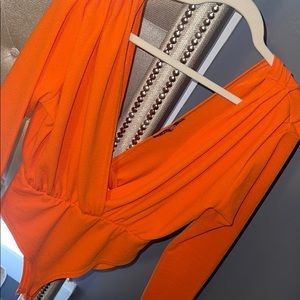 Orange bodysuit